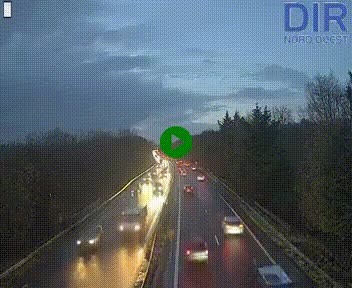 Webcam sur le périphérique de Caen (N814) à l'est de la ville, à Mondeville hauteur de la sortie 2, Presqu'île-Rives de l'Orne, au bout de l'autoroute A13