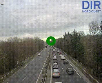 Webcam sur le périphérique de Caen (N814) à l'est de la ville, à Mondeville hauteur de la sortie 2, Presqu'île-Rives de l'Orne, au bout de l'autoroute A13