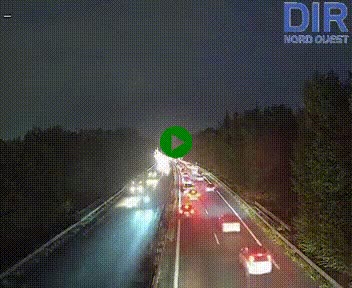 Webcam sur le périphérique de Caen (N814) à l'est de la ville, à Mondeville hauteur de la sortie 2, Presqu'île-Rives de l'Orne, au bout de l'autoroute A13