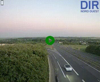 Webcam au début de l'A84 sur le périphérique Ouest de Caen (N814) à hauteur de la sortie 9, Porte de Bretagne