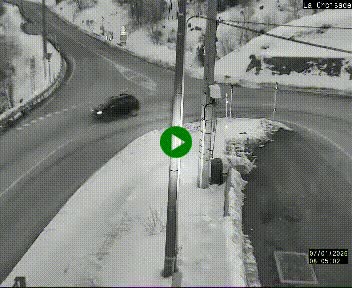 Webcam au carrefour de la croisade, à la jonction entre la N22 et la N320, avant le poste de douane franco-andorrane. Webcam à 1790 mètres d'altitude