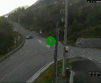 Webcam au carrefour de la croisade, à la jonction entre la N22 et la N320, avant le poste de douane franco-andorrane. Webcam à 1790 mètres d'altitude