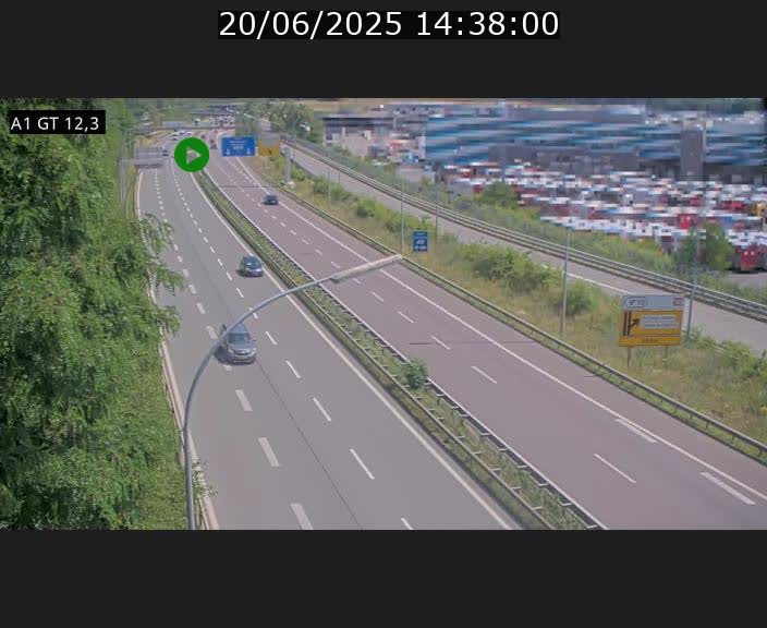 Traffic live webcam Luxembourg Senningerberg - A1 direction Allemagne - BK 12.3