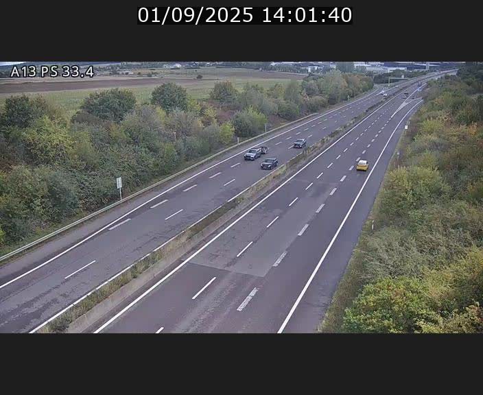 Webcam trafic sur A13 à hauteur de Mondorf-les-Bains en direction d'Altwies