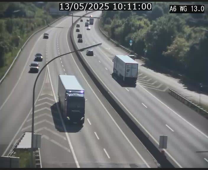 Traffic live webcam Luxembourg Mamer - A6 - BK 13 - direction Luxembourg/France/Allemagne