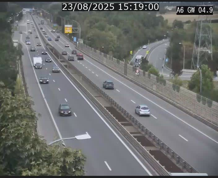 Traffic live webcam Luxembourg Croix de Cessange - A6 - BK 4.9 - direction Belgique
