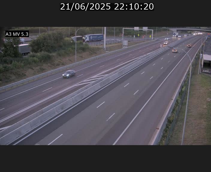 Webcam à l'Aire de Berchem au Luxembourg sur l'A3. Vue orientée vers la France
