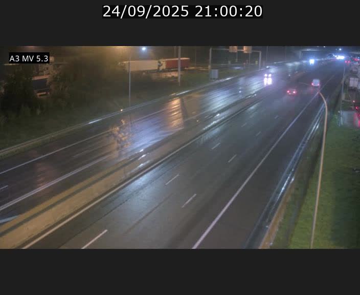 Webcam à l'Aire de Berchem au Luxembourg sur l'A3. Vue orientée vers la France