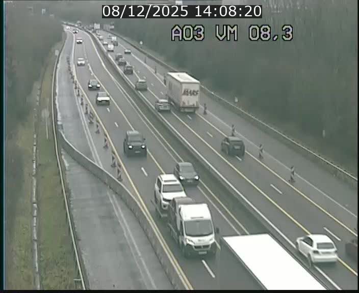 Traffic live webcam Luxembourg Bettembourg - A3 - BK 8.3 - direction France