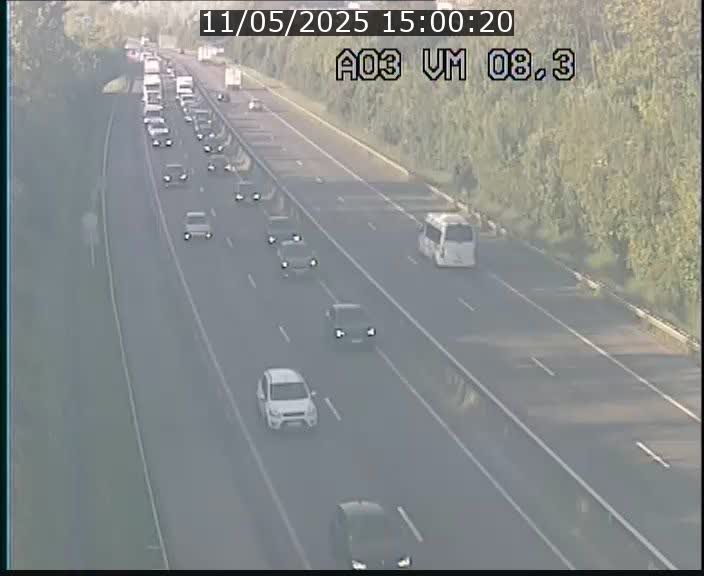Traffic live webcam Luxembourg Bettembourg - A3 - BK 8.3 - direction France