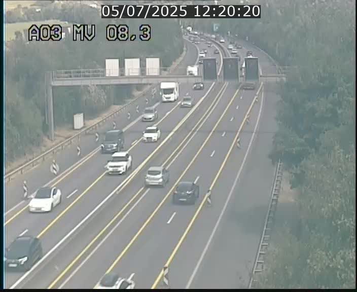 Webcam Autoroute après la Croix de Bettembourg en direction de Luxembourg sur l'A3