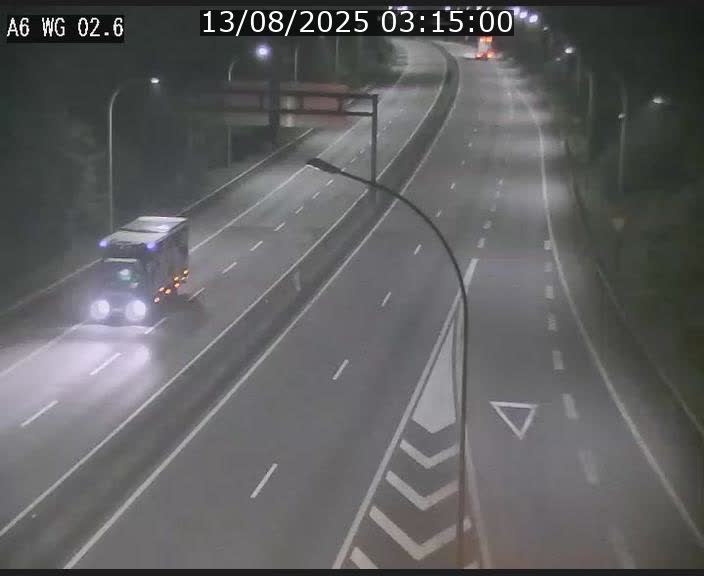 Traffic live webcam Luxembourg Croix de Cessange - A6 - BK 2.6 - direction France/Allemagne