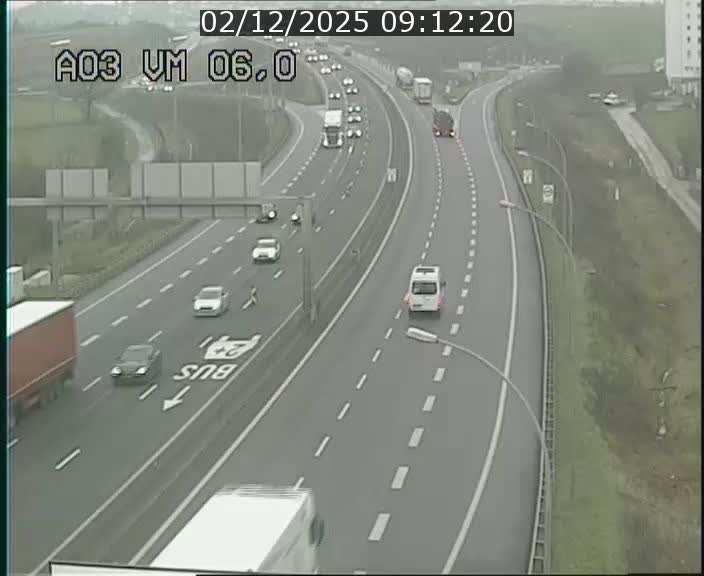 Traffic live webcam Luxembourg Aire de Berchem - A3 - BK 6 - direction France