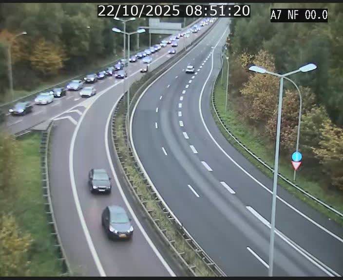 Caméra autoroute Luxembourg A7 - Echangeur A1/A7 Grünewald direction Tunnel Stafelter