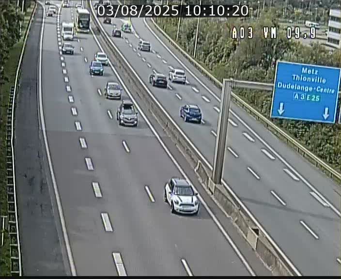 Webcam Autoroute à la Croix de Bettembourg - A3 - BK 9.9 - direction France
