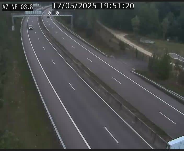 Webcam autoroute A7 au Luxembourg à la sortie du Tunnel Stafelter vers le Nord