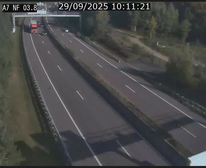 Webcam autoroute A7 au Luxembourg à la sortie du Tunnel Stafelter vers le Nord