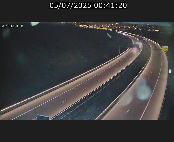 Caméra trafic Luxembourg - A7, Tunnel Gousselerbierg, sortie sud, direction rond-point Lorentzweiler (BK 10.8)