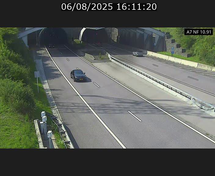 Caméra trafic Luxembourg - A7, Tunnel Gousselerbierg, entrée sud, direction Mersch