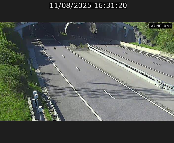 Caméra trafic Luxembourg - A7, Tunnel Gousselerbierg, entrée sud, direction Mersch
