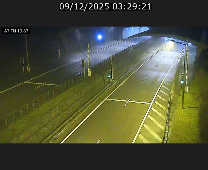 Caméra trafic Luxembourg - A7, Tunnel Gousselerbierg, entrée nord, direction Lorentzweiler