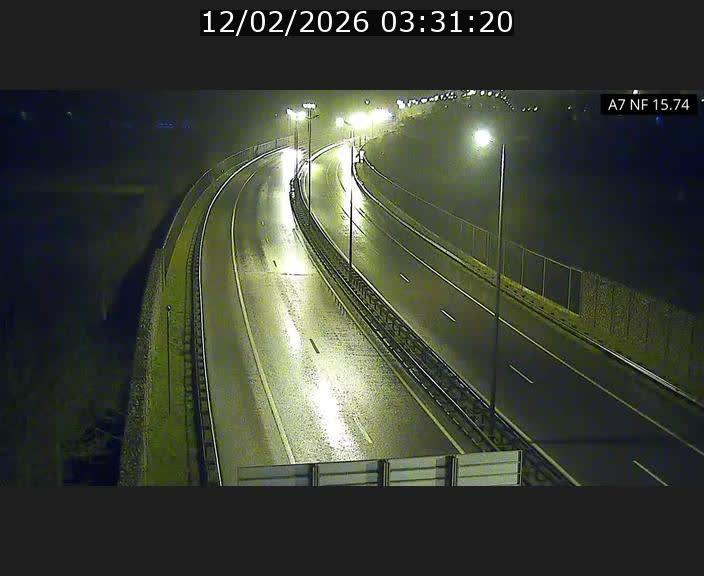 Caméra trafic Luxembourg - A7, Tunnel Mersch, entrée nord, direction Lorentzweiler