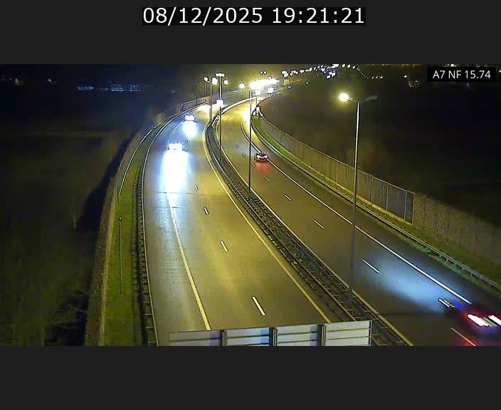 Caméra trafic Luxembourg - A7, Tunnel Mersch, entrée nord, direction Lorentzweiler