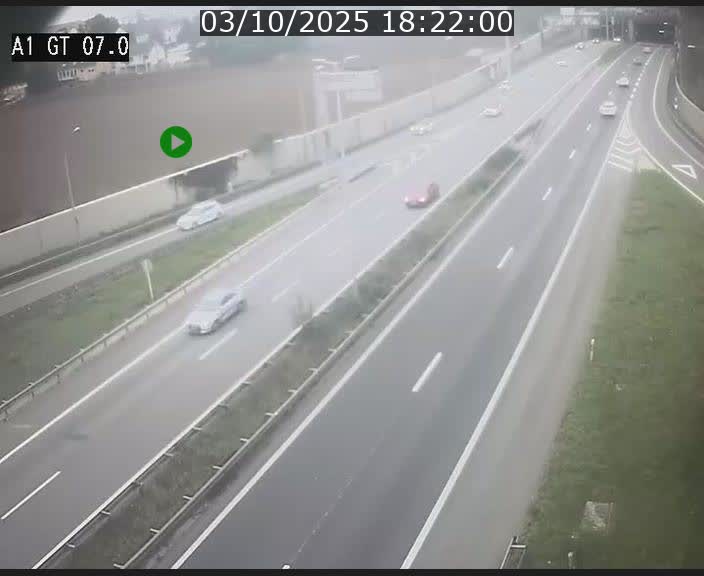 Traffic live webcam Luxembourg Cents - A1 direction Kirchberg - BK 7