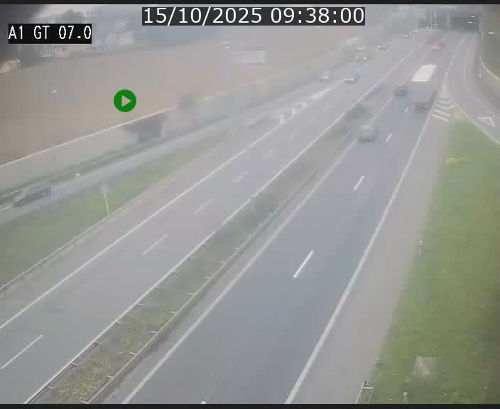 Traffic live webcam Luxembourg Cents - A1 direction Kirchberg - BK 7