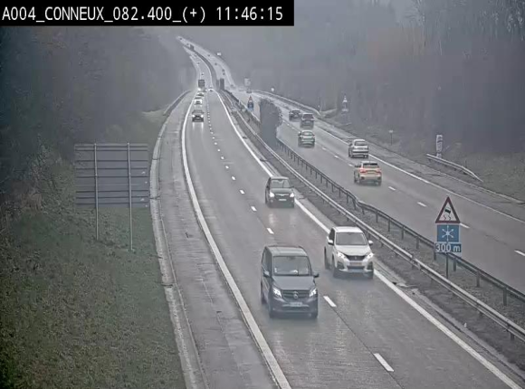 Webcam à hauteur de Conneux sur l'E411 en direction du sud de la Belgique