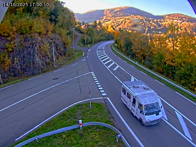 Caméra autoroute France - N66, col du Bussang direction Remiremont