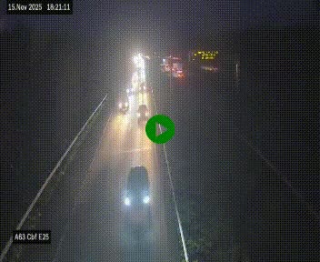 Webcam autoroute A63 en périphérie de Bordeaux au sud-est de la ville, en provenance du bassin d'Arcachon. Vue orientée vers Bordeaux