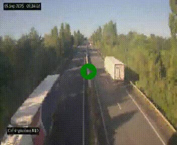 Webcam routière à la fin de la N10, en périphérique ouest d'Angouleme, proche de la jonction avec l'A10
