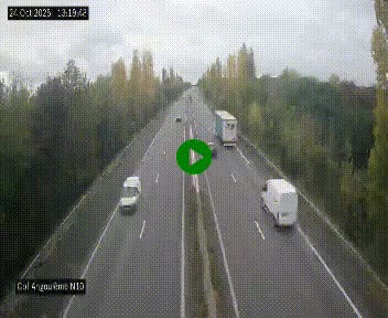 Webcam routière à la fin de la N10, en périphérique ouest d'Angouleme, proche de la jonction avec l'A10