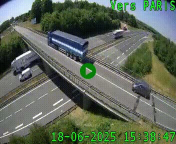 Clone of Caméra routière sur l'autoroute A20 au nord de Limoges, à la jonction avec la N520. Vue orientée vers Paris