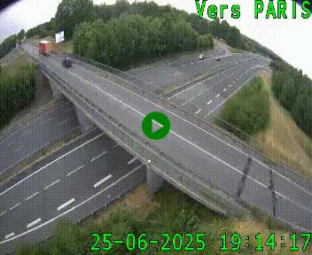 Clone of Caméra routière sur l'autoroute A20 au nord de Limoges, à la jonction avec la N520. Vue orientée vers Paris