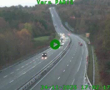 Caméra routière sur l'autoroute A20 à Bessines-sur-Gartempe. Vue orientée vers Paris