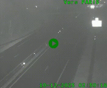 Caméra routière sur l'autoroute A20 au nord de Limoges, à la jonction avec la N520. Vue orientée vers Paris