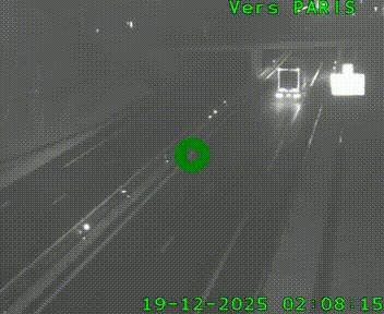 Caméra routière sur l'autoroute A20 au nord de Limoges, à la jonction avec la N520. Vue orientée vers Paris