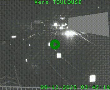 Caméra routière sur l'autoroute A20 à Noailles, en périphérie de Brive-la-Gaillarde. Vue orientée vers Toulouse