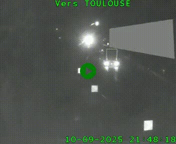 Caméra routière sur l'autoroute A20 à Noailles, en périphérie de Brive-la-Gaillarde. Vue orientée vers Toulouse