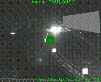 Caméra routière sur l'autoroute A20 à Noailles, en périphérie de Brive-la-Gaillarde. Vue orientée vers Toulouse