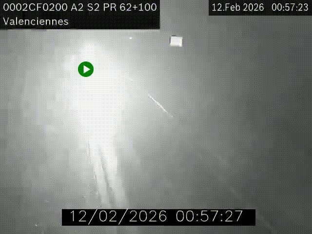 Webcam autoroute A2 à Valenciennes. Vue orientée vers Maubeuge et Mons (Belgique)