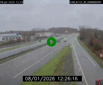 Webcam sur la N165 à hauteur de Hennebont, au nord de Lorient
