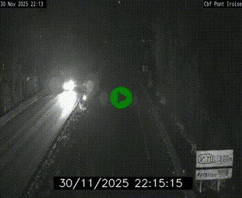 Webcam sur la N165 après le Pont de l'Iroise, à l'entrée de Brest