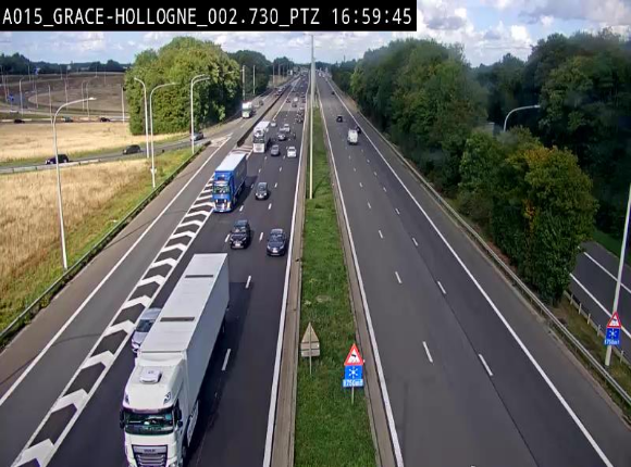 Caméra trafic Belgique - Grâce-Hollogne - E42, jonction avec A604, direction Loncin/Aéroport de Liège -  BK 3.2