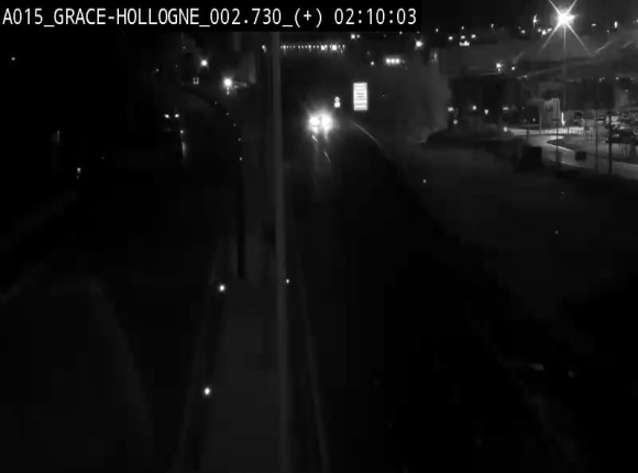 Webcam E42/A15 à Grâce-Hollogne, à proximité de la jonction avec l'A604. Vue orientée vers Namur