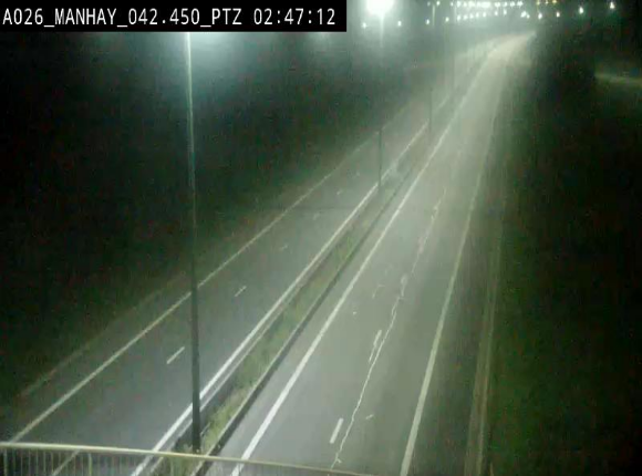 Webcam autoroute A26/E25 à hauteur de Manhay, à la jonction avec la N651 en direction de Liège - BK 42.4