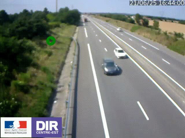 Webcam sur le contournement de Valence, sur la Nationale 7, à la jonction avec la N532, caméra orientée vers Grenoble