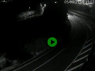 Caméra autoroute à la jonction entre l'A7 et la D301 (Boulevard urbain Sud de Lyon) à Feyzin, au sud de Lyon. Vue orientée vers Mions